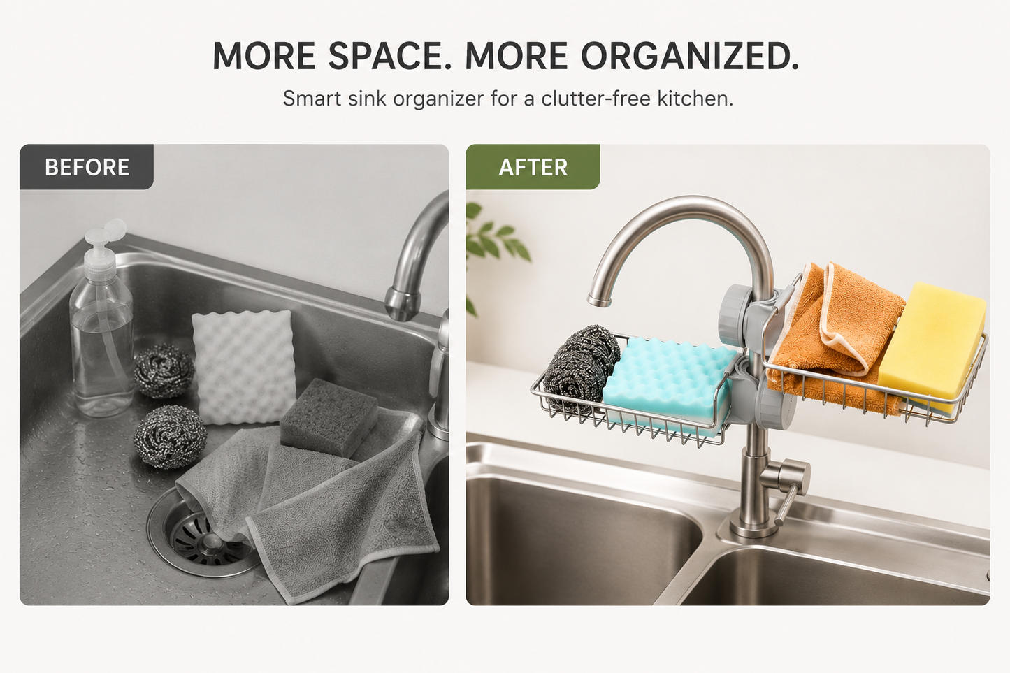 Kitchen Sink Faucet Organizer