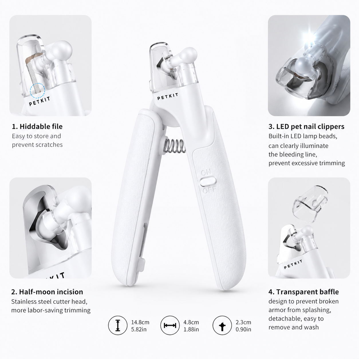 2-in-1 LED Pet Nail Clipper & Grinder